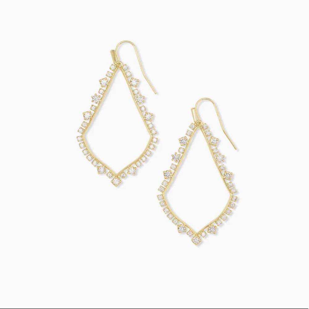 Sophee Crystal Drop Earrings In Gold
